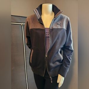 Puma Racer Jacket, Grey and Black, Medium